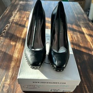 Steve Madden Leather Studded Heels